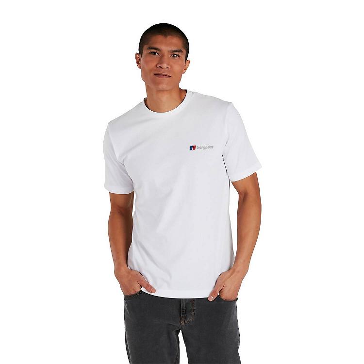 Pánska Tričko Berghaus Organic Classic Logo Biele Slovensko 1392HJSYC